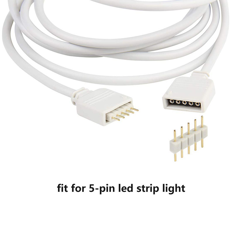 1M/2M LED Extension Cable 5-PIN LED Strip Connector Cable Cord for SMD 5050 2835 RGBW LED Light Strip Connection with 2 Male 5-PIN Plugs